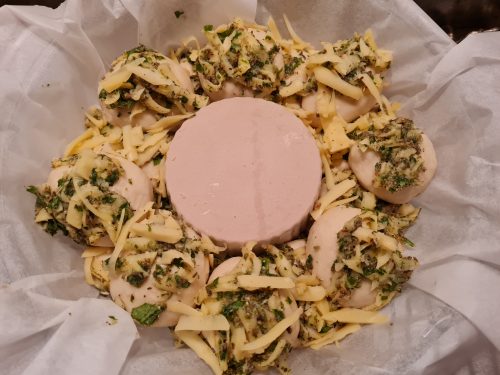 Serowo-czosnkowy monkey bread
